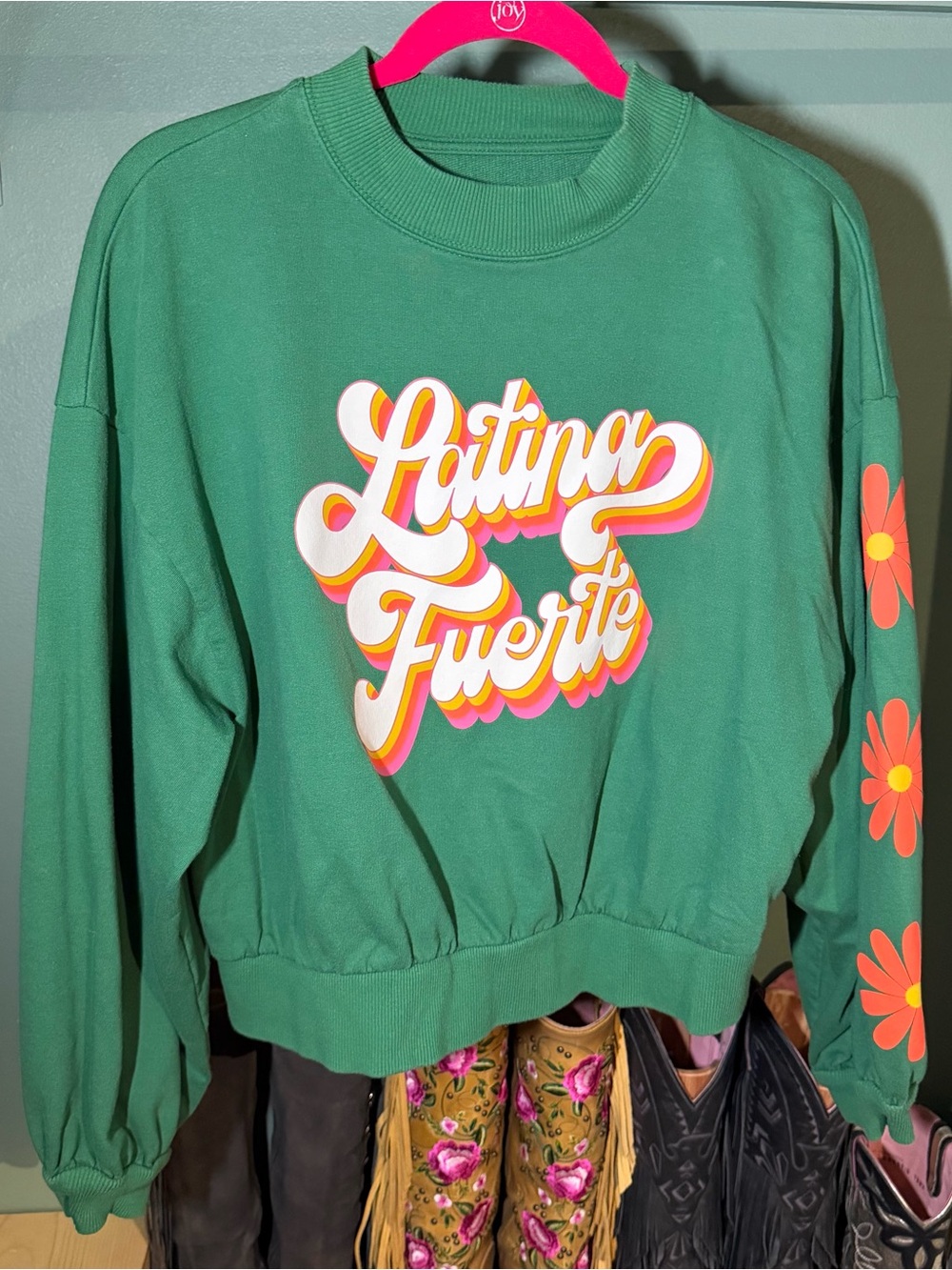 Latina Fuerte Green Graphic Sweatshirt XL